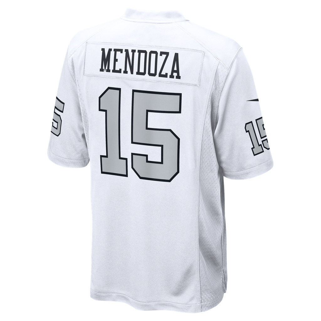 Men's Las Vegas Raiders Fernando Mendoza Nike White Alternate Game Player Jersey