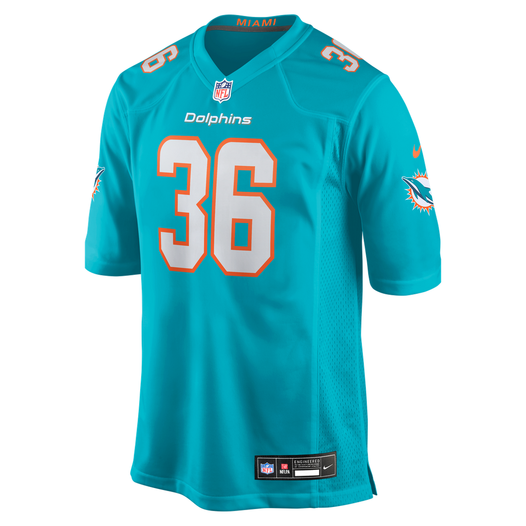 Men's Miami Dolphins Storm Duck Nike  Aqua  Game Jersey