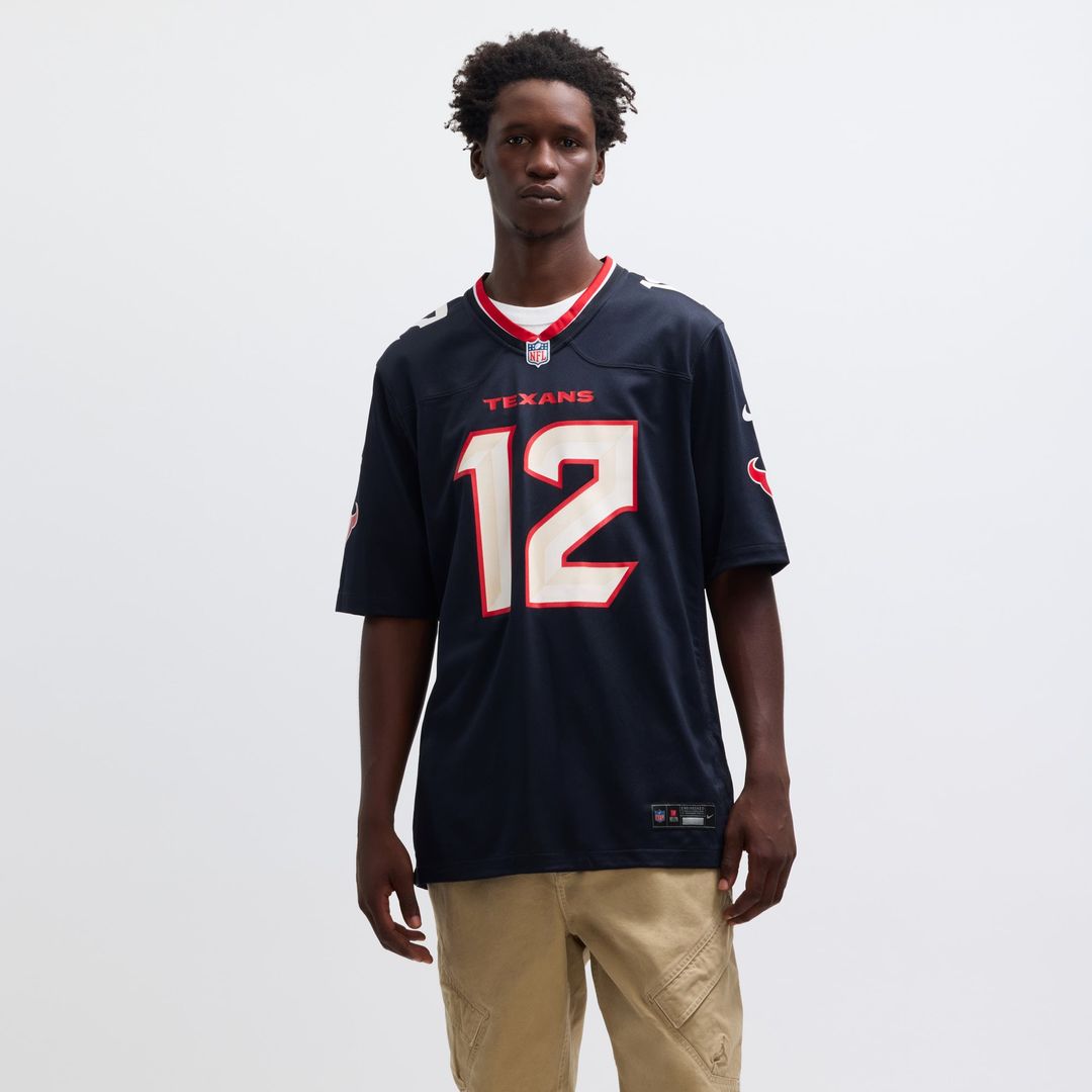 Men's Houston Texans Nico Collins Nike Navy Game Jersey