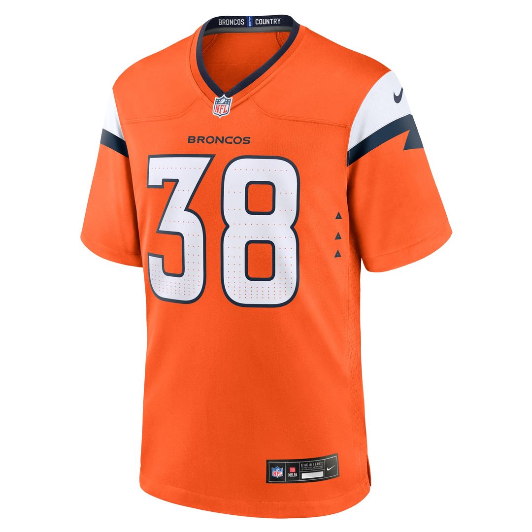 Men's Denver Broncos Jaleel McLaughlin Nike  Orange Team Game Jersey
