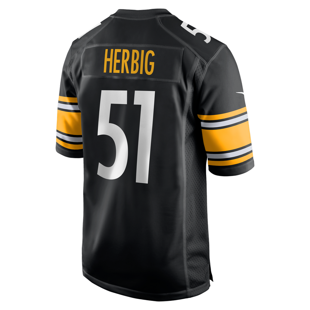 Men's Pittsburgh Steelers Nick Herbig Nike  Black  Game Jersey