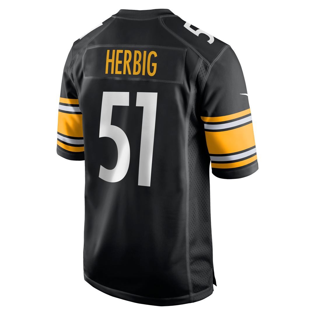 Men's Pittsburgh Steelers Nick Herbig Nike  Black  Game Jersey