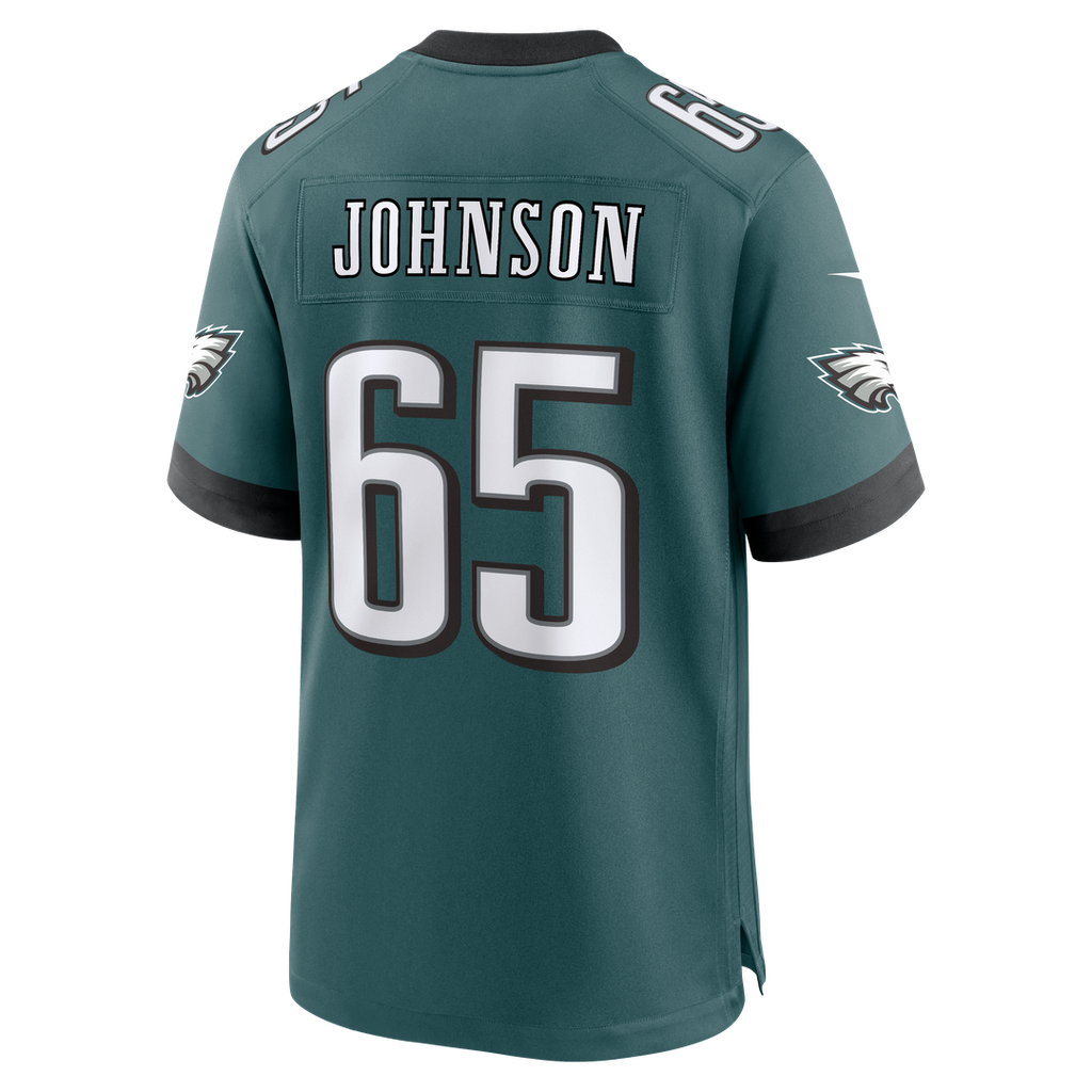 Men's Philadelphia Eagles Lane Johnson Nike  Midnight Green Team Game Jersey