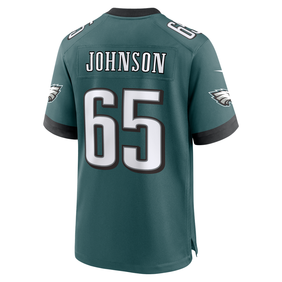 Men's Philadelphia Eagles Lane Johnson Nike  Midnight Green Team Game Jersey