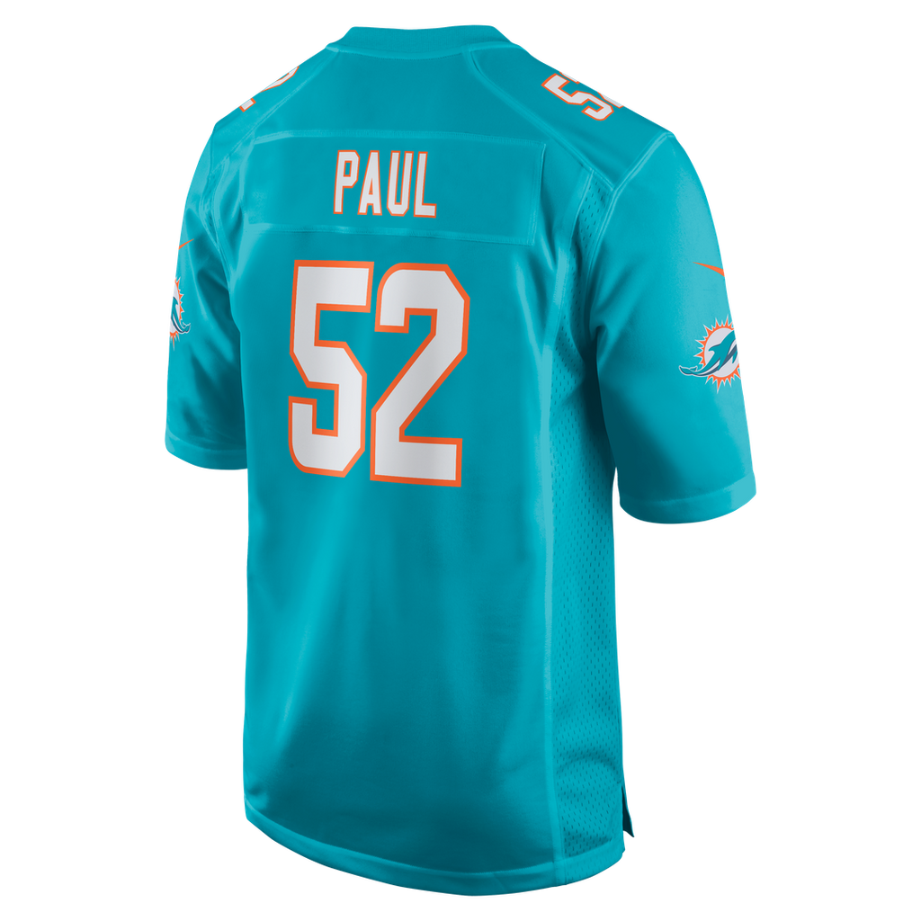Men's Miami Dolphins Patrick Paul Nike  Aqua  Game Jersey