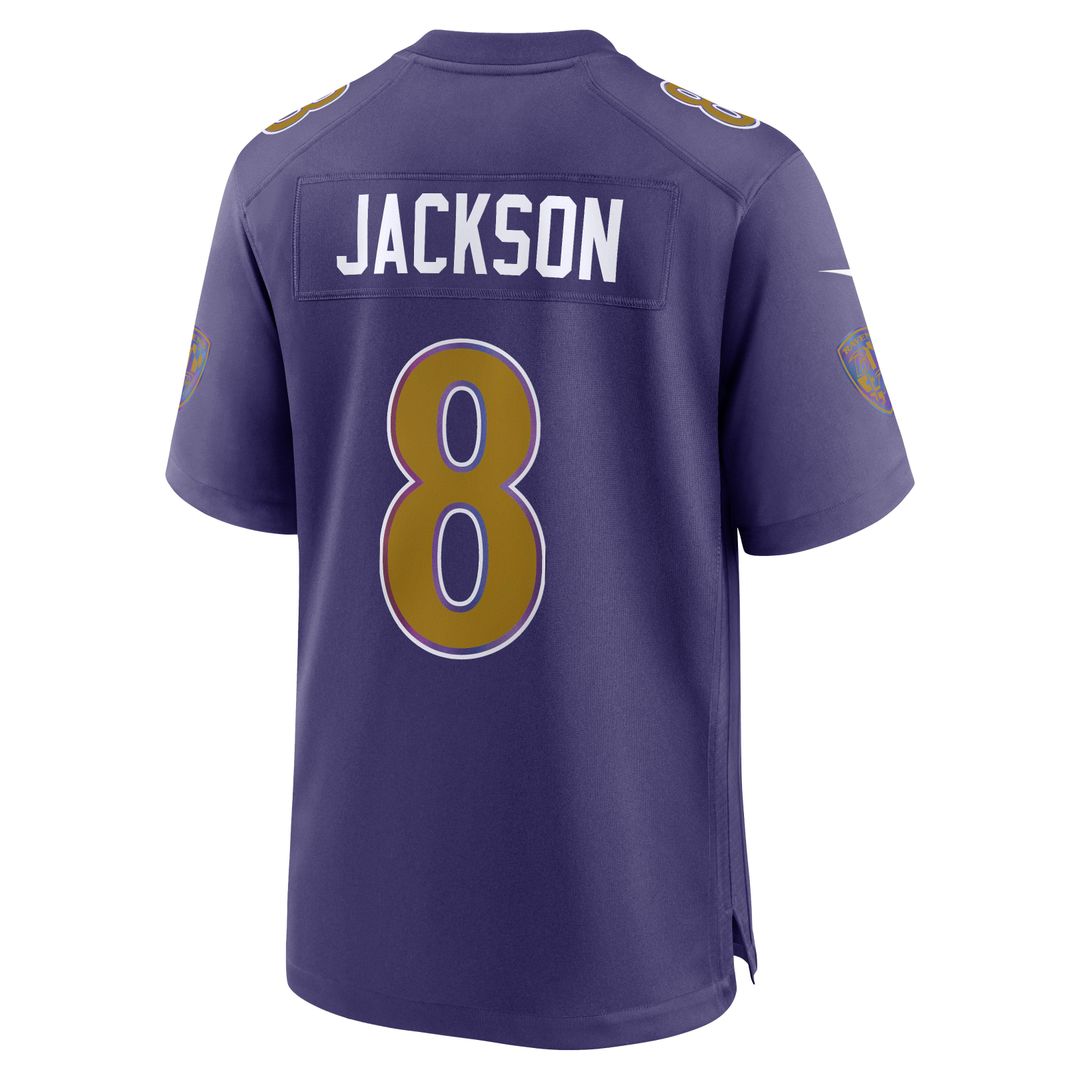 Men's Baltimore Ravens Lamar Jackson Nike Purple Alternate Game Jersey