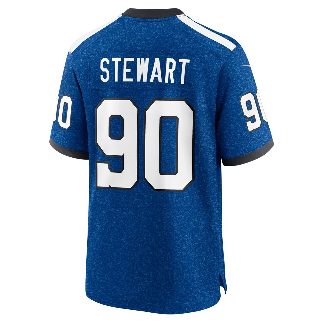 Men's Indianapolis Colts Grover Stewart Nike Blue Alternate Game Jersey