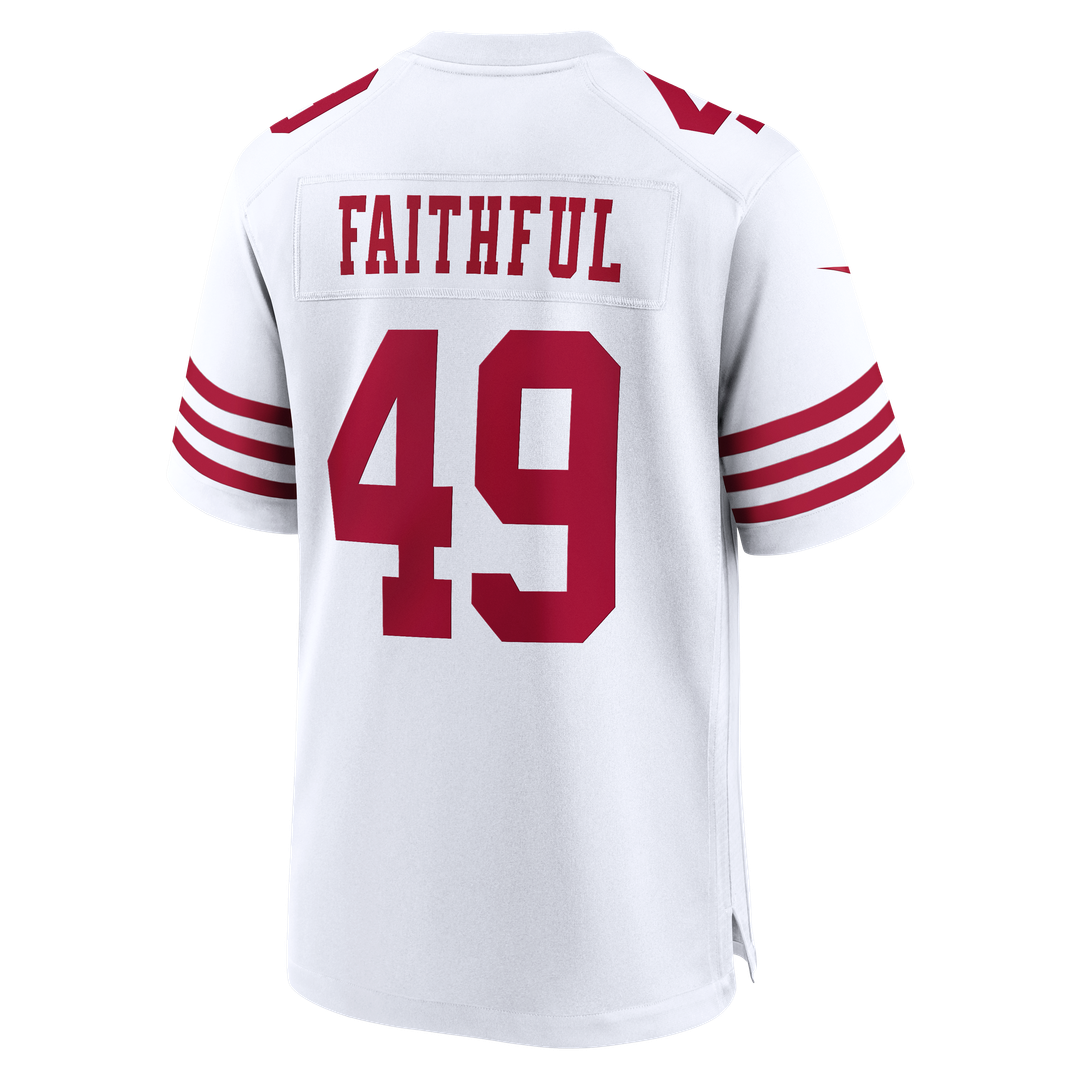 Men's San Francisco 49ers The Faithful Nike Scarlet 80th Anniversary Game Jersey