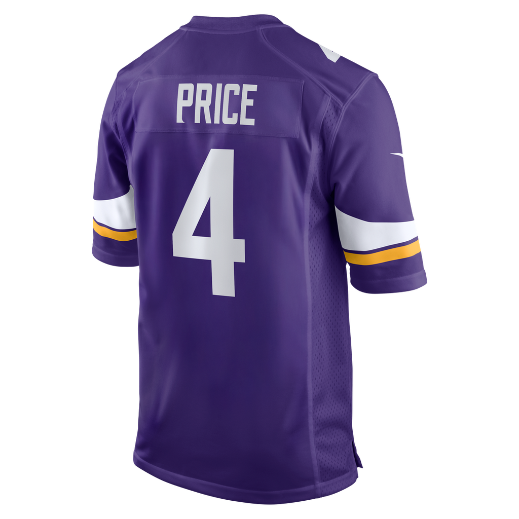 Men's Minnesota Vikings Myles Price Nike  Purple Team Game Jersey
