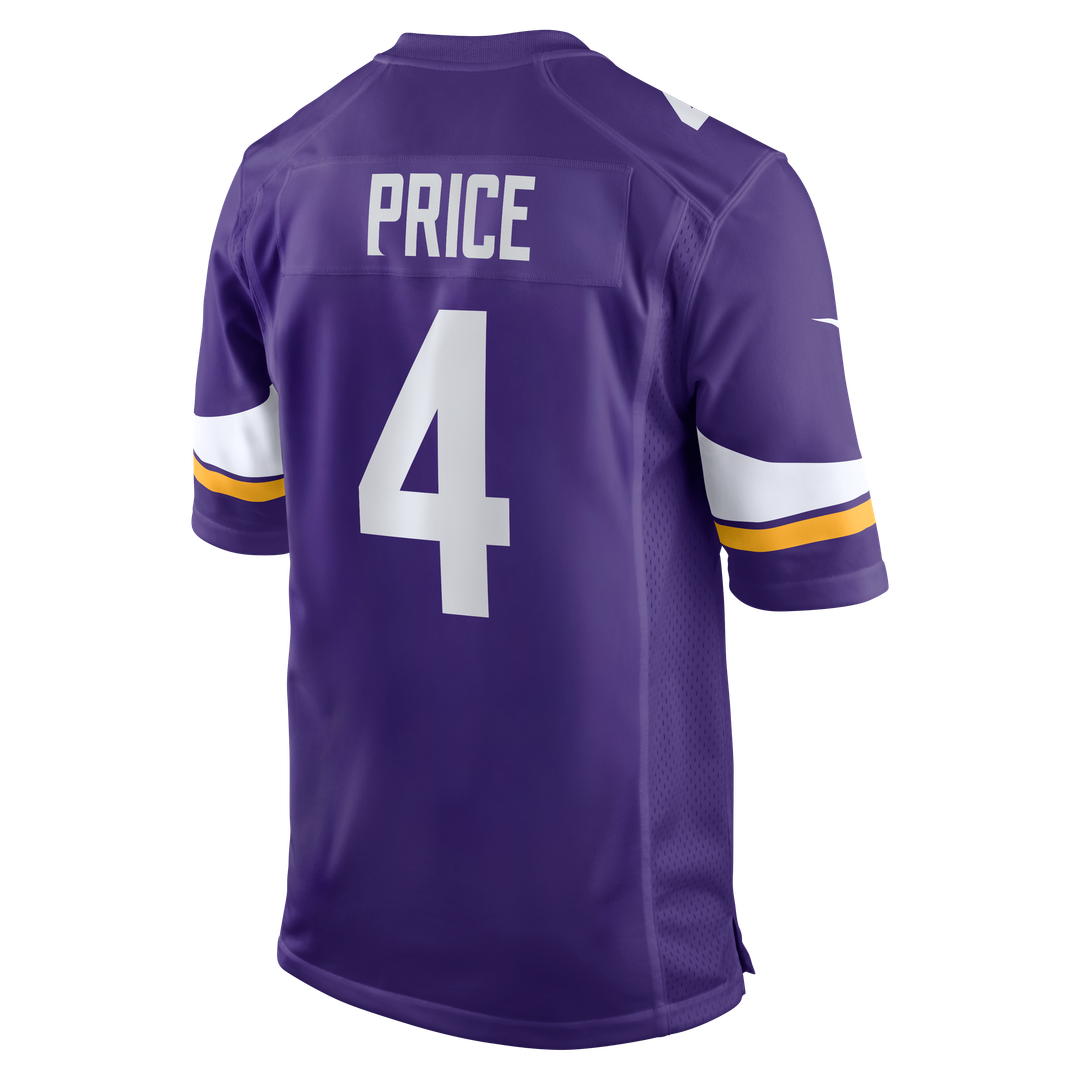 Men's Minnesota Vikings Myles Price Nike  Purple Team Game Jersey