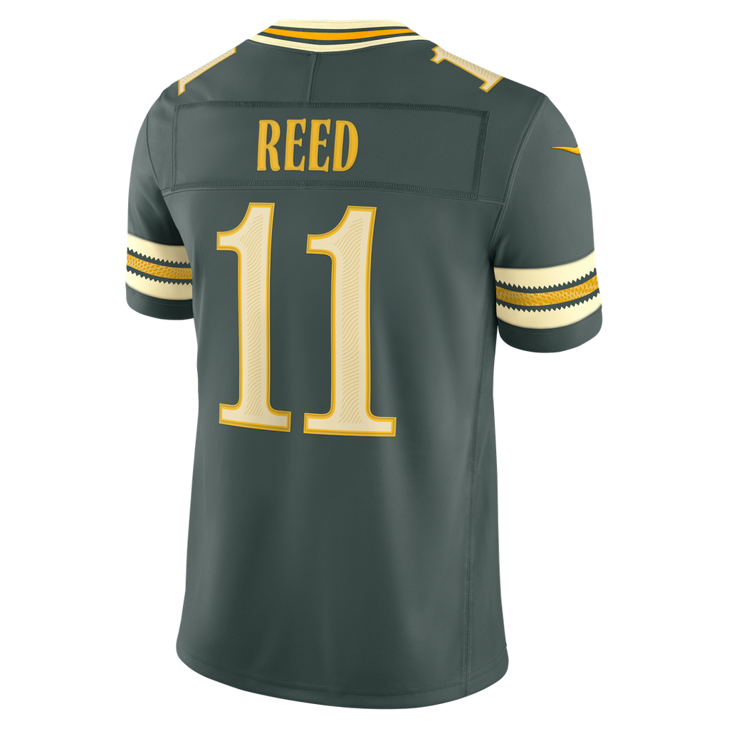 Men's Green Bay Packers Jayden Reed Nike Green 2026 Rivalries Collection Stitched Limited Jersey