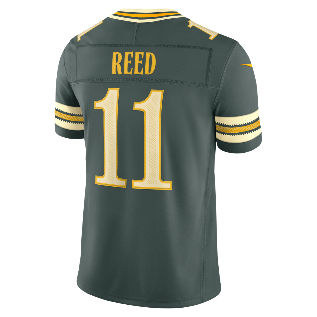 Men's Green Bay Packers Jayden Reed Nike Green 2026 Rivalries Collection Stitched Limited Jersey