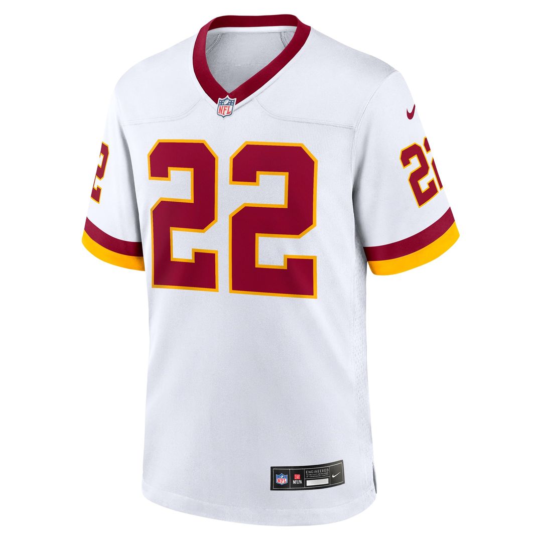 Men's Washington Commanders Jacory Croskey-Merritt Nike Black Hail Raiser Alternate Game Jersey