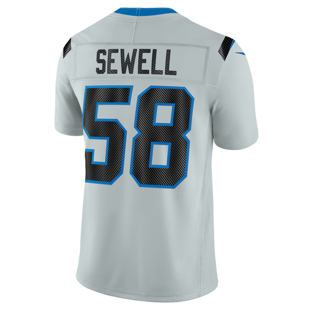 Men's Detroit Lions Penei Sewell Nike Silver 2026 Rivalries Collection Stitched Limited Jersey