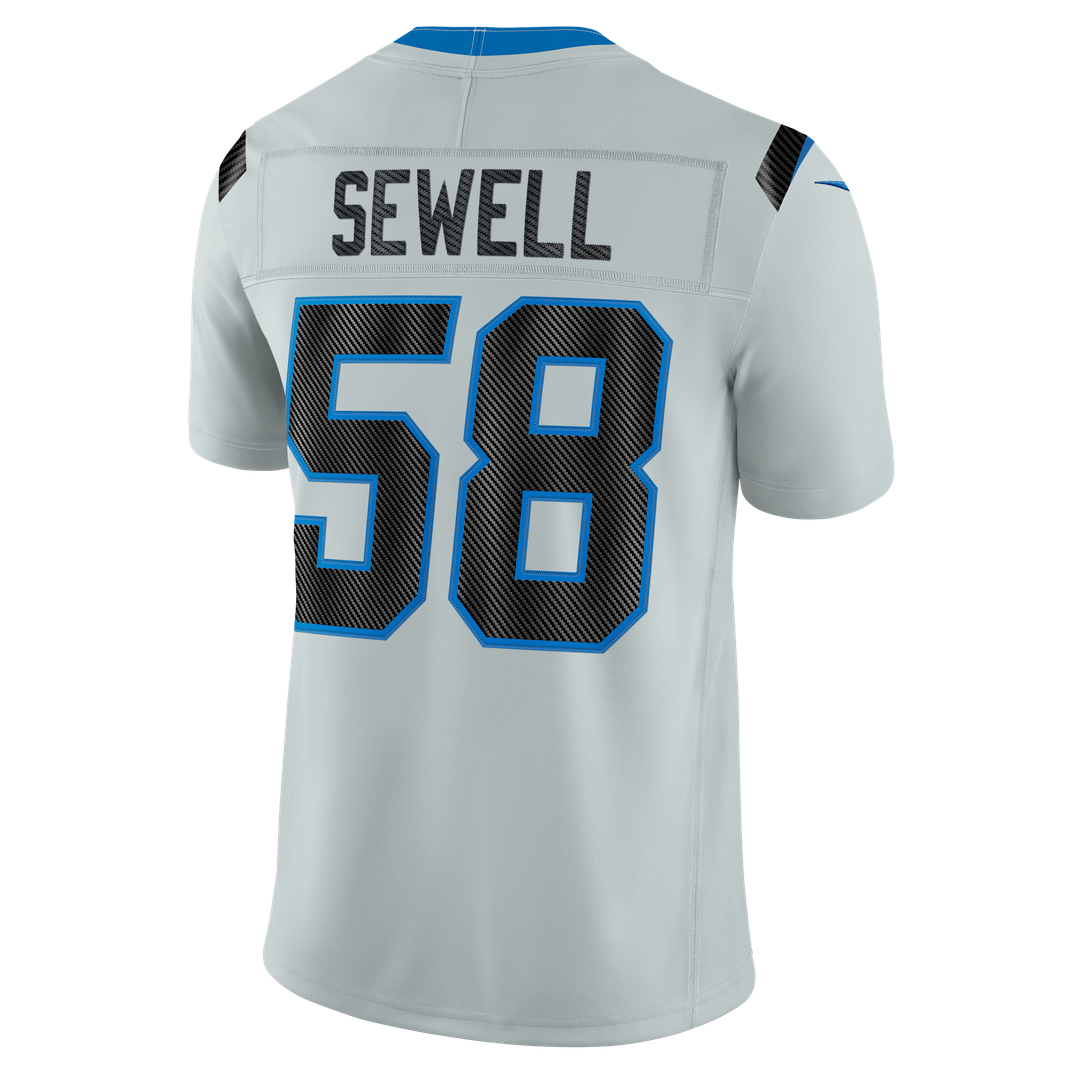 Men's Detroit Lions Penei Sewell Nike Silver 2026 Rivalries Collection Stitched Limited Jersey