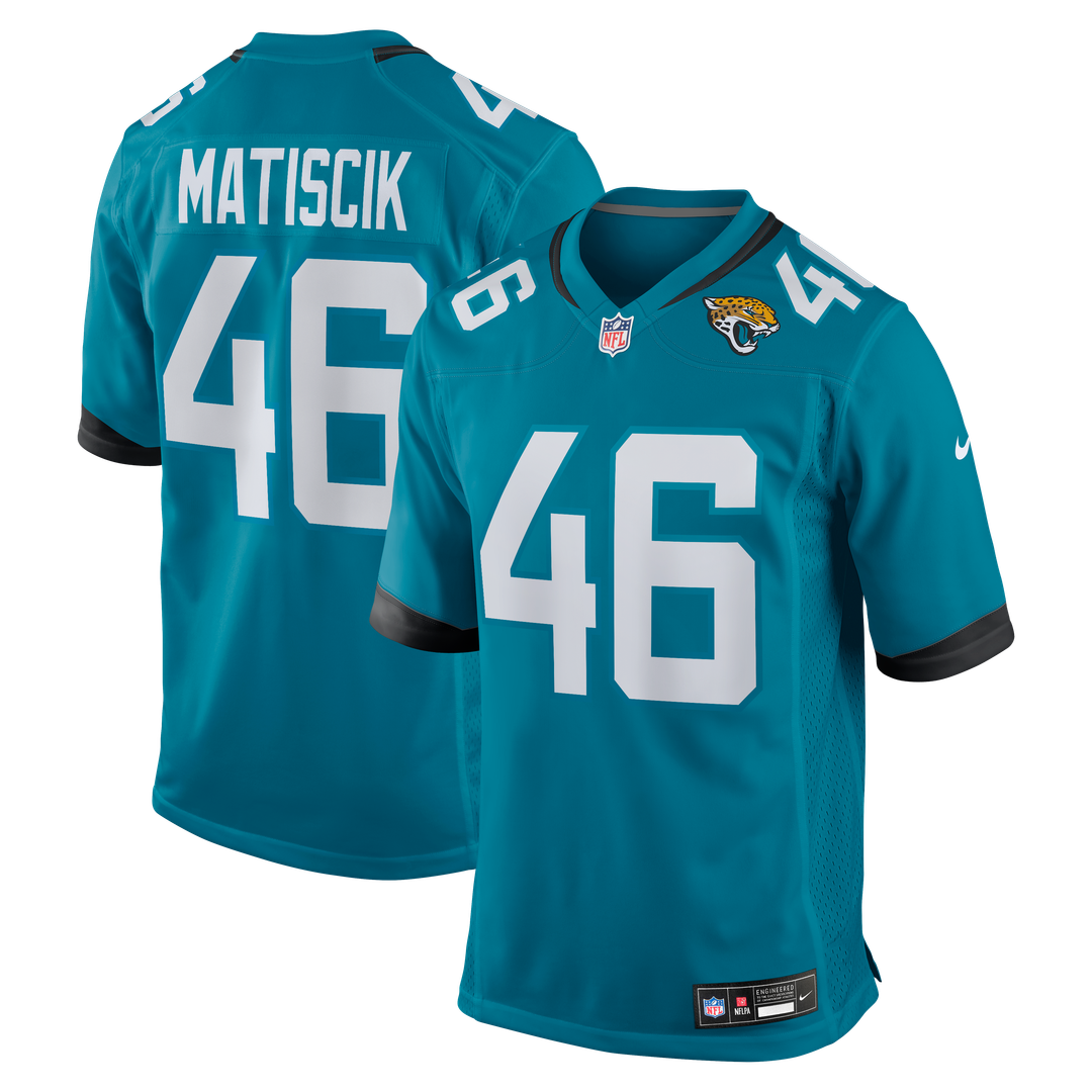Men's Jacksonville Jaguars Ross Matiscik Nike Teal Game Jersey