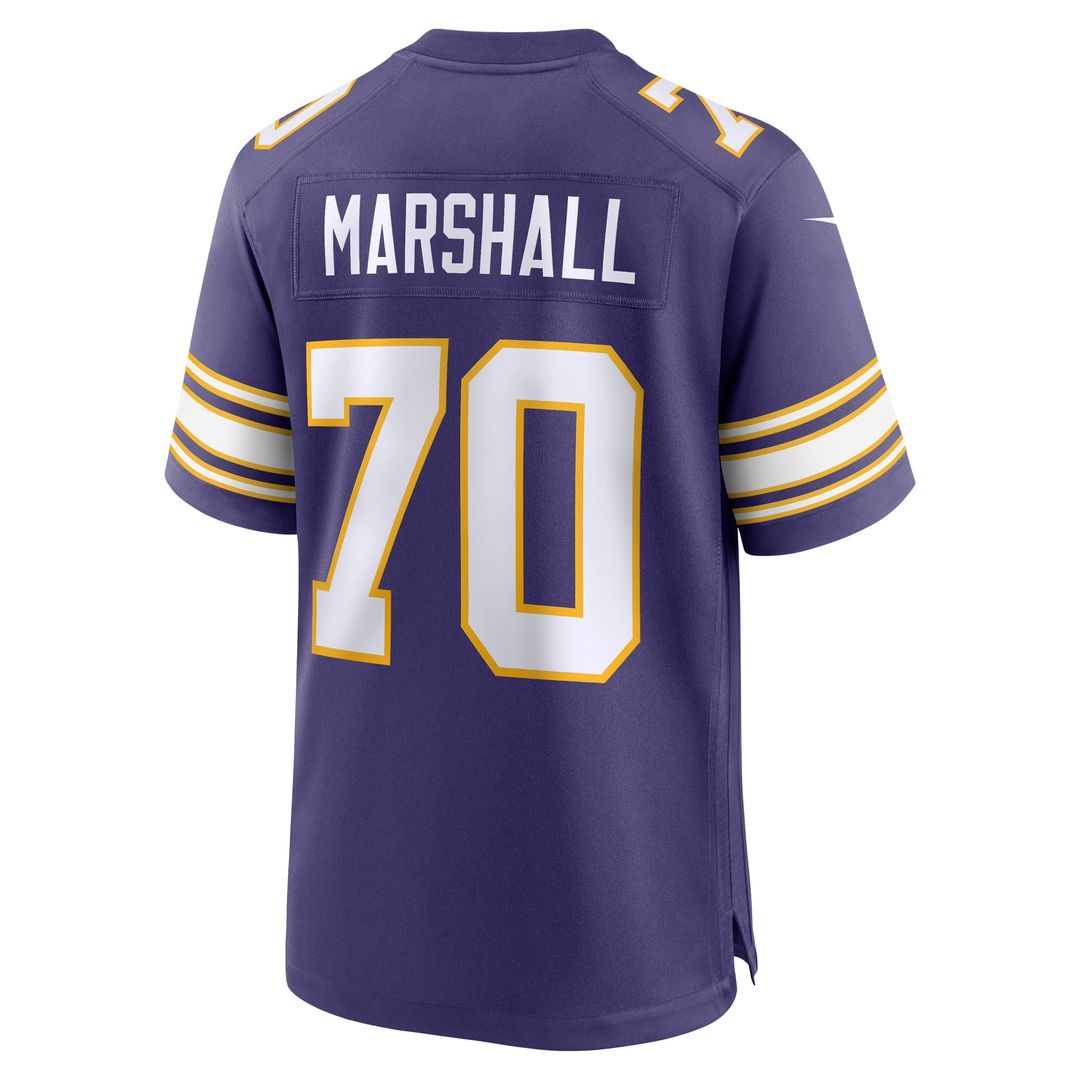 Men's Minnesota Vikings Jim Marshall Nike Purple Retired Player Alternate Game Jersey