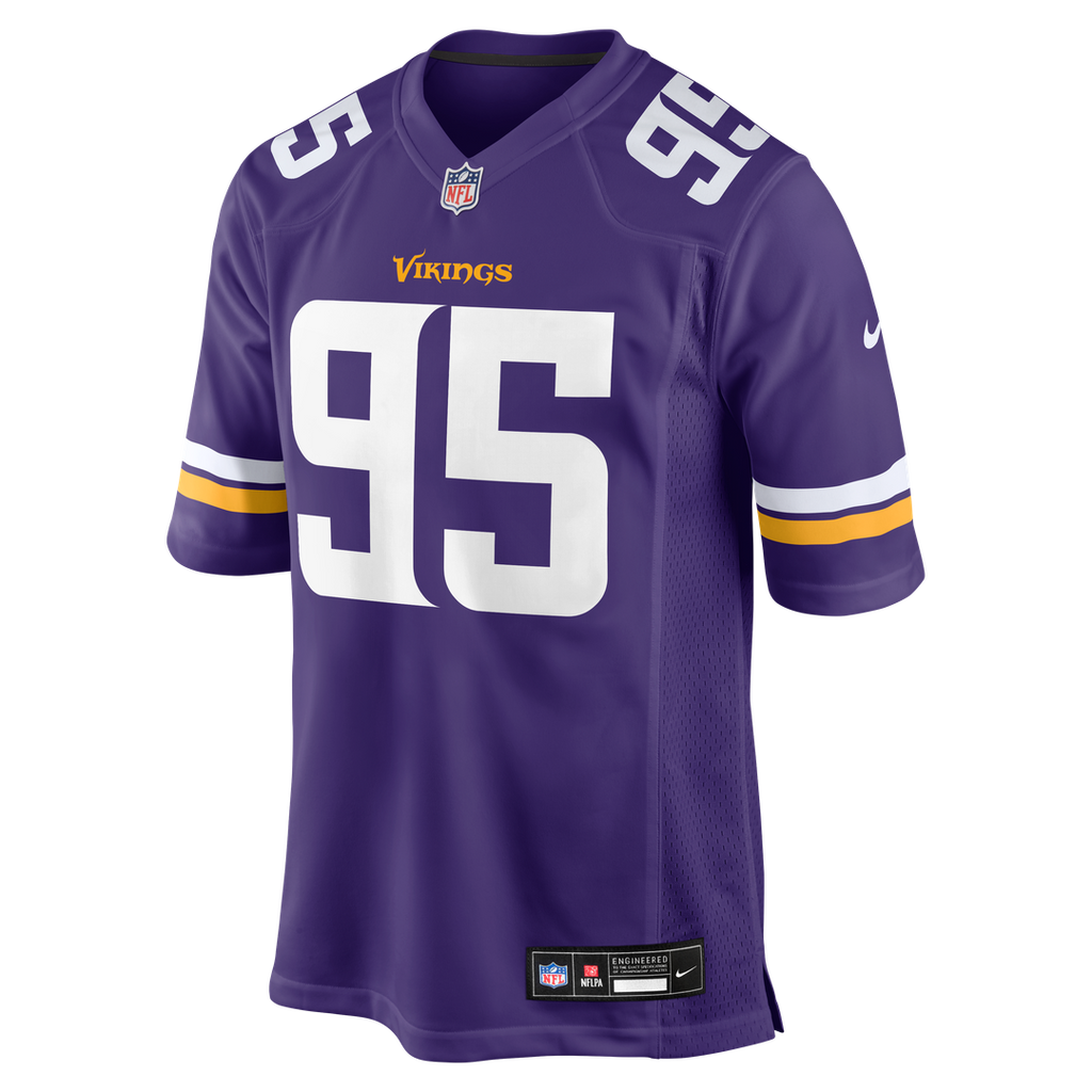 Men's Minnesota Vikings Caleb Banks Nike Purple Team Game Jersey