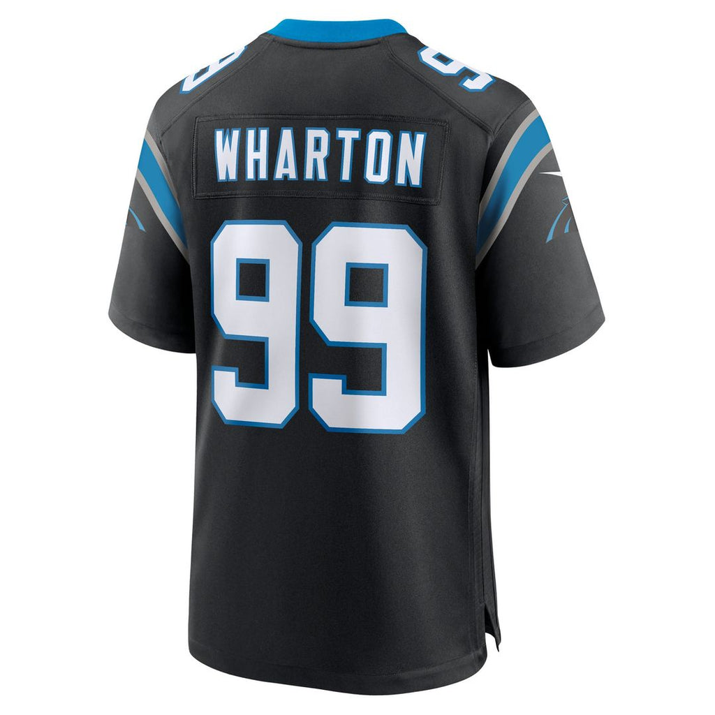 Men's Carolina Panthers Tershawn Wharton Nike  Black Team Game Jersey