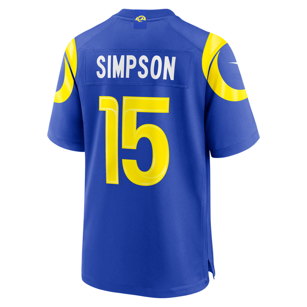 Men's Los Angeles Rams Ty Simpson Nike Royal Team Game Jersey