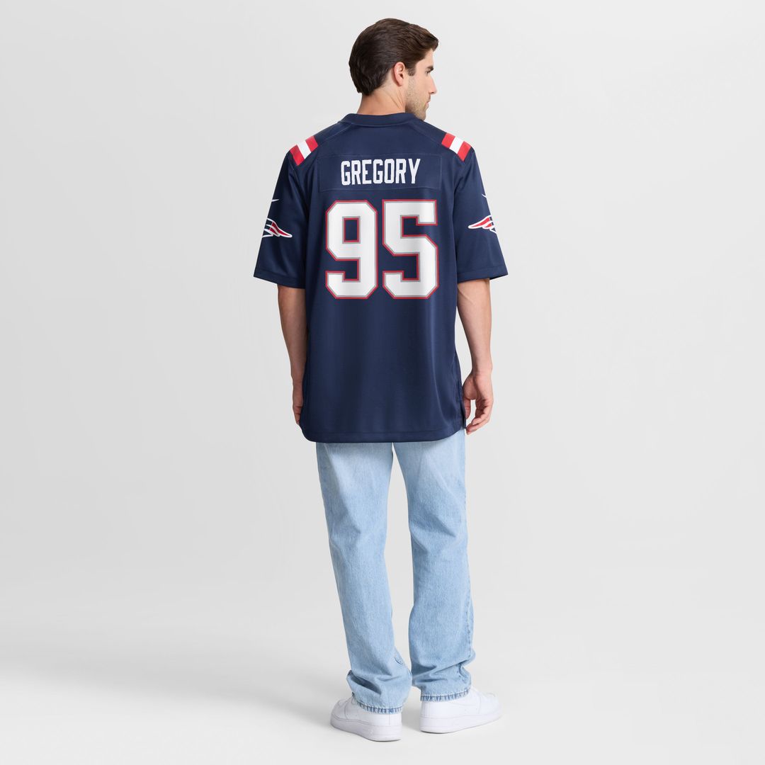 Men's New England Patriots Eric Gregory Nike Navy Team Game Jersey