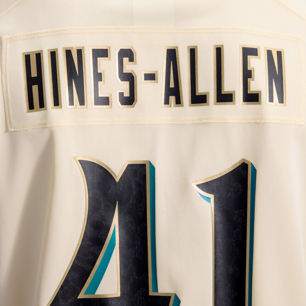 Men's Jacksonville Jaguars Josh Hines-Allen Nike Natural 2026 Rivalries Collection Game Jersey