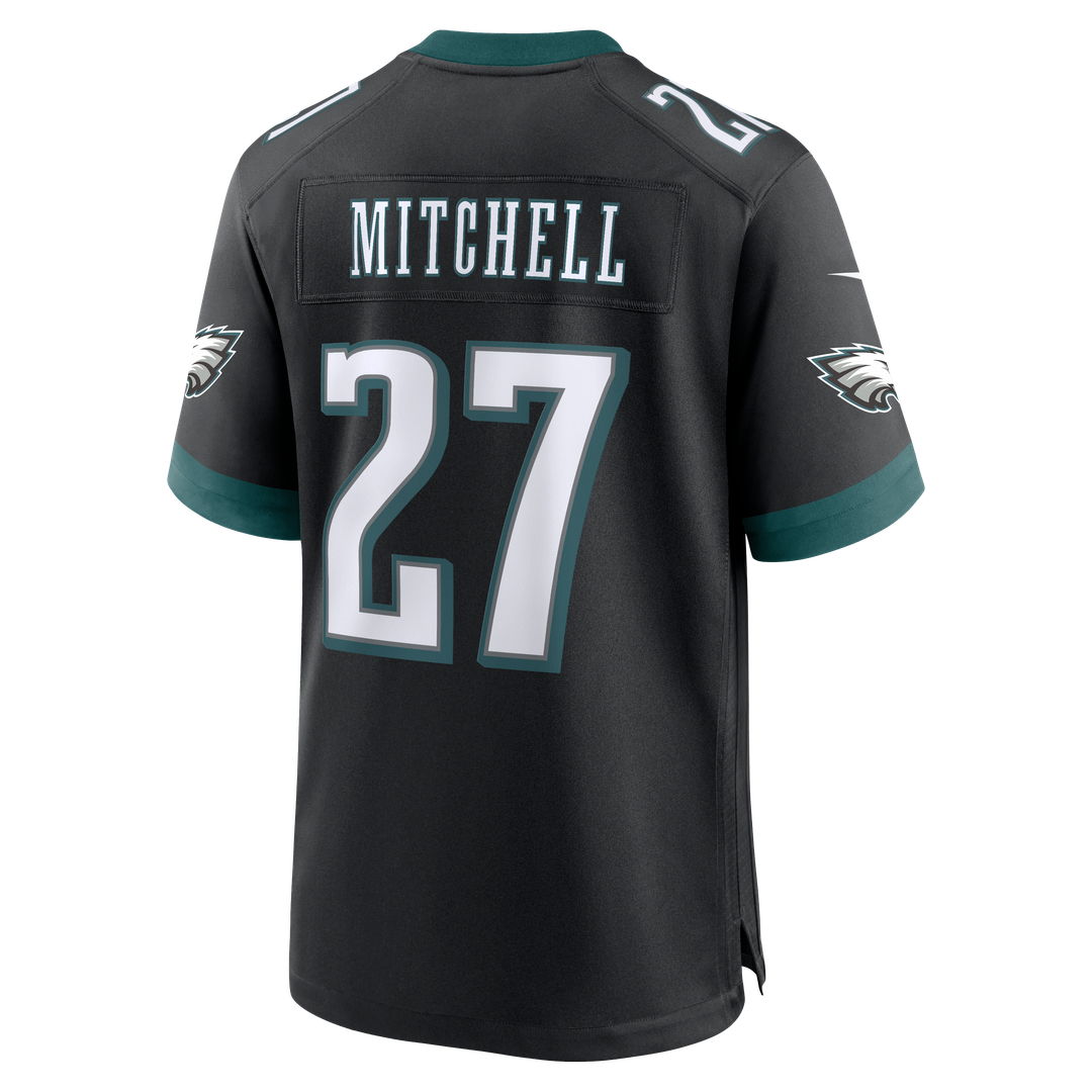 Men's Philadelphia Eagles Quinyon Mitchell Nike Black Alternate Game Jersey
