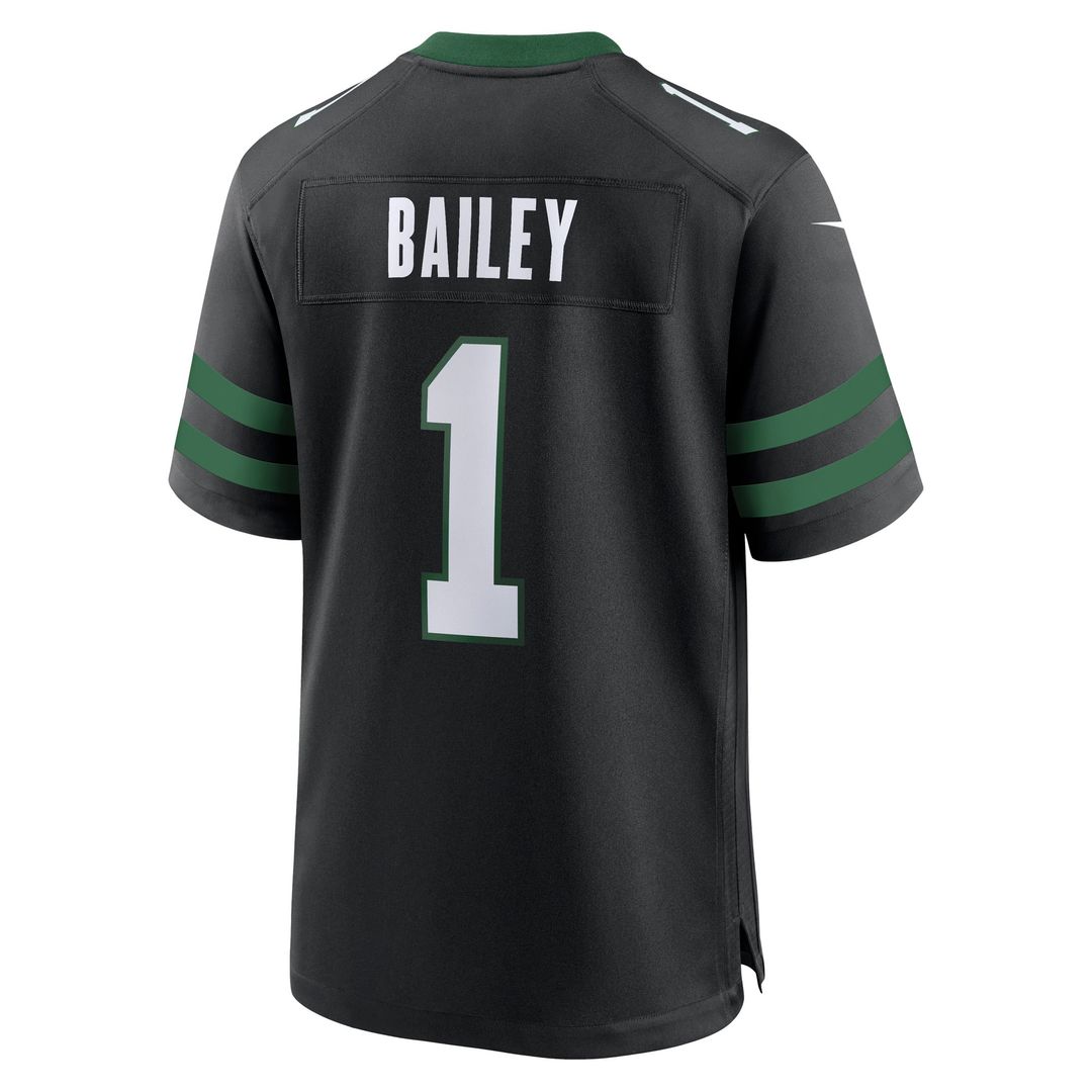 Men's New York Jets David Bailey Nike Legacy Black Alternate Game Player Jersey