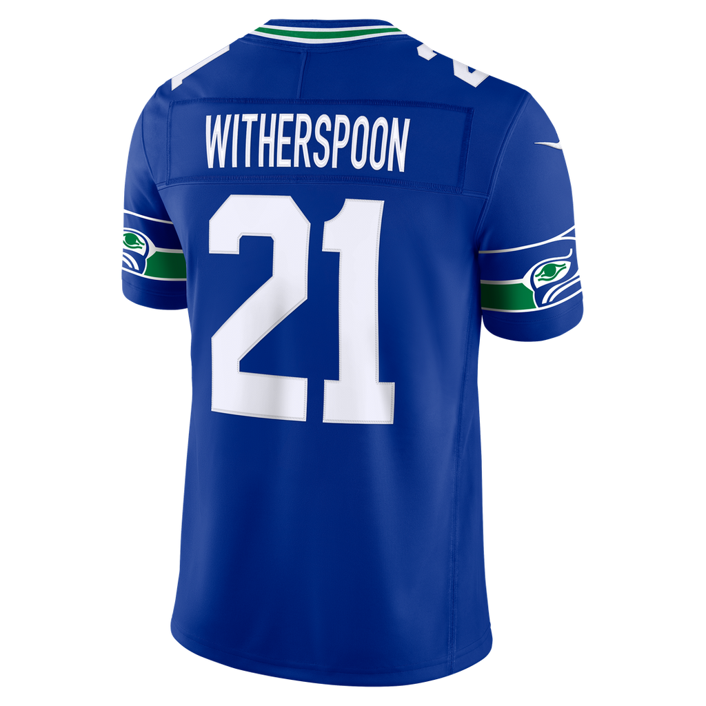 Men's Seattle Seahawks Devon Witherspoon Nike College Navy Team Vapor F.U.S.E. Stitched Limited Jersey