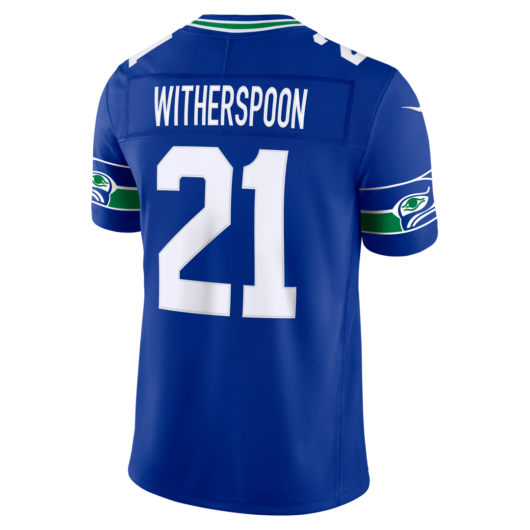 Men's Seattle Seahawks Devon Witherspoon Nike College Navy Team Vapor F.U.S.E. Stitched Limited Jersey