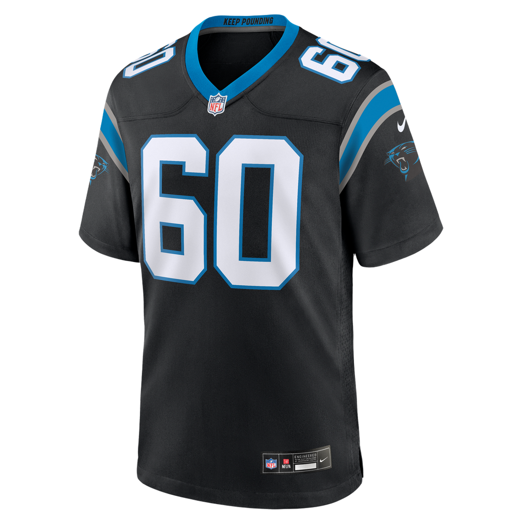 Men's Carolina Panthers Nick Samac Nike  Black Team Game Jersey