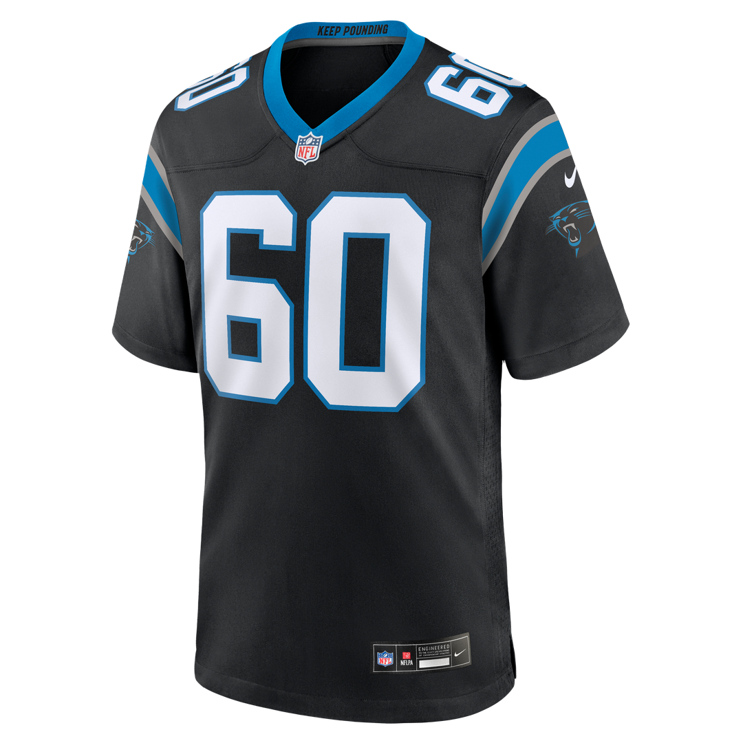 Men's Carolina Panthers Nick Samac Nike  Black Team Game Jersey