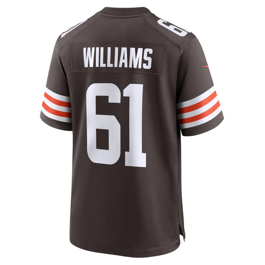 Men's Cleveland Browns Chris Williams Nike Brown Team Game Jersey
