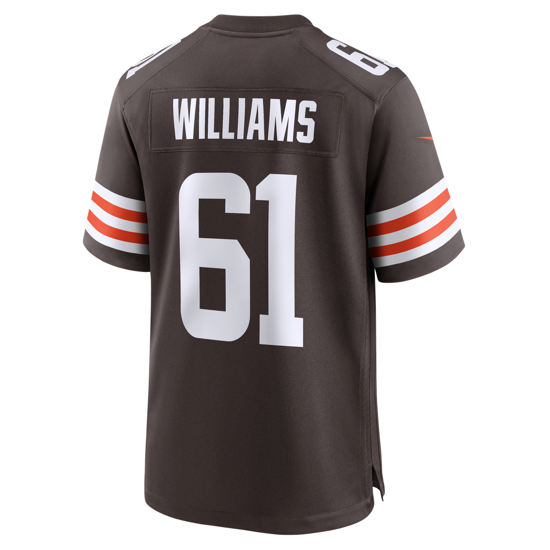 Men's Cleveland Browns Chris Williams Nike Brown Team Game Jersey