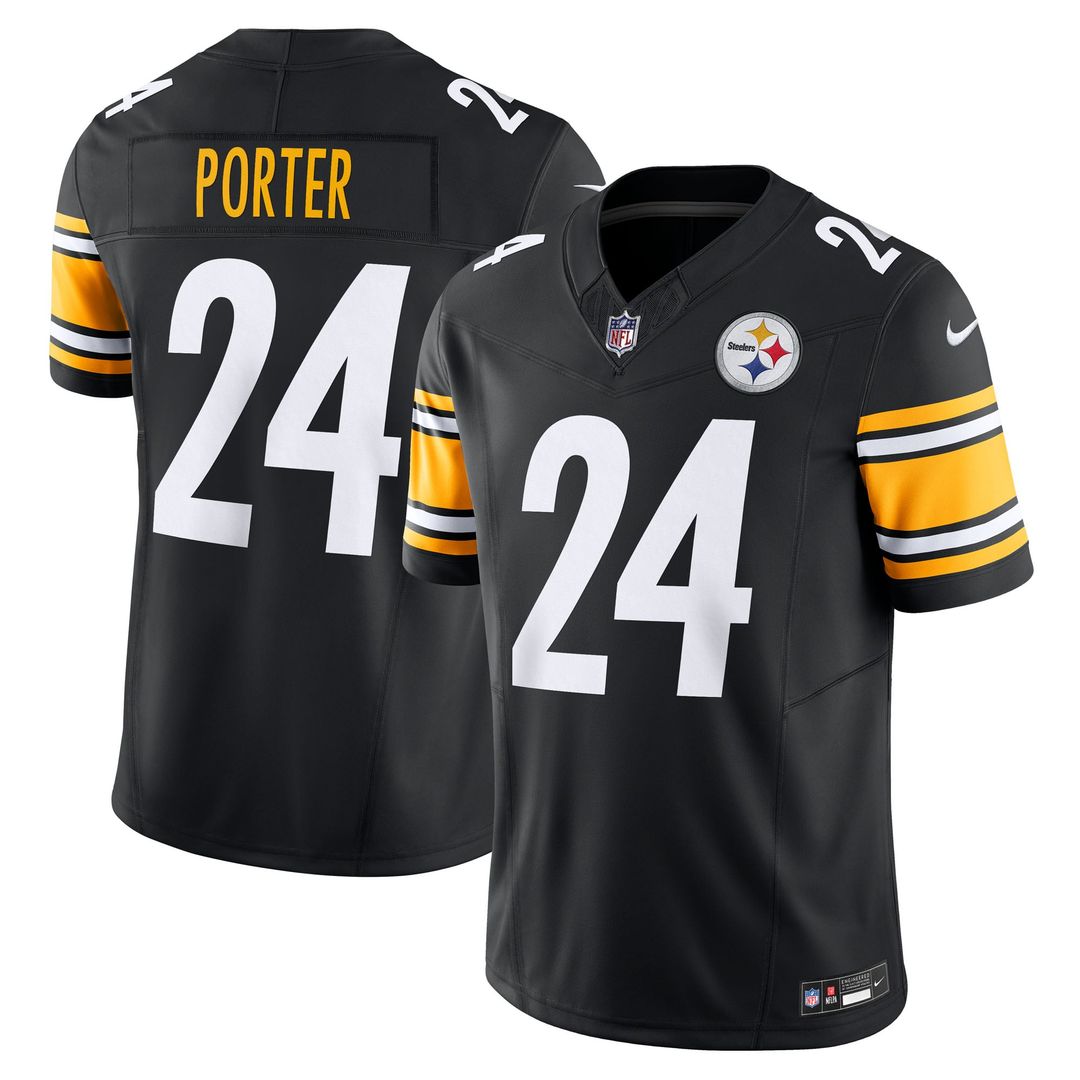Men's Pittsburgh Steelers Joey Porter Jr. Nike Gold Alternate 1933 Throwback Vapor F.U.S.E. Limited Jersey