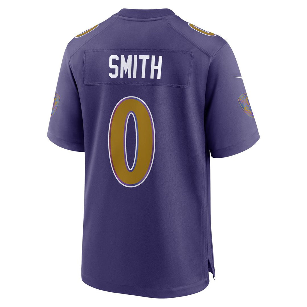 Men's Baltimore Ravens Roquan Smith Nike Purple Alternate Game Jersey
