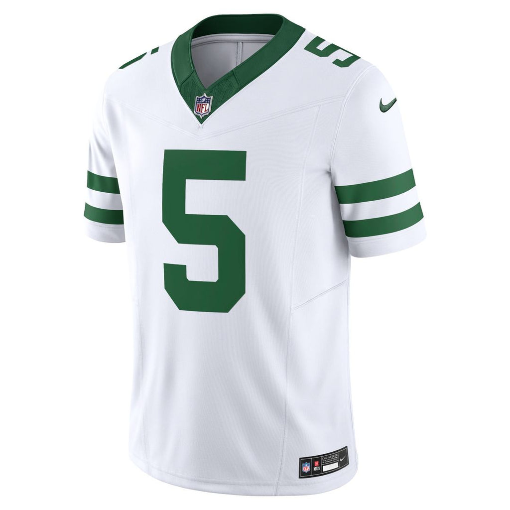 Men's New York Jets Garrett Wilson Nike Legacy Green Vapor F.U.S.E. Limited Jersey