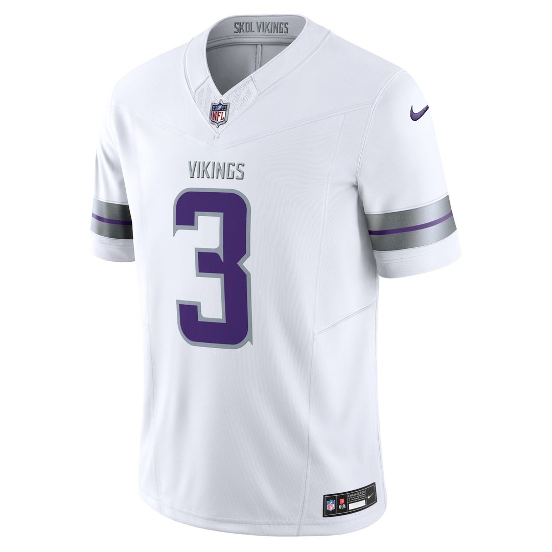 Men's Minnesota Vikings Jordan Addison Nike White Alternate Vapor F.U.S.E. Limited Jersey