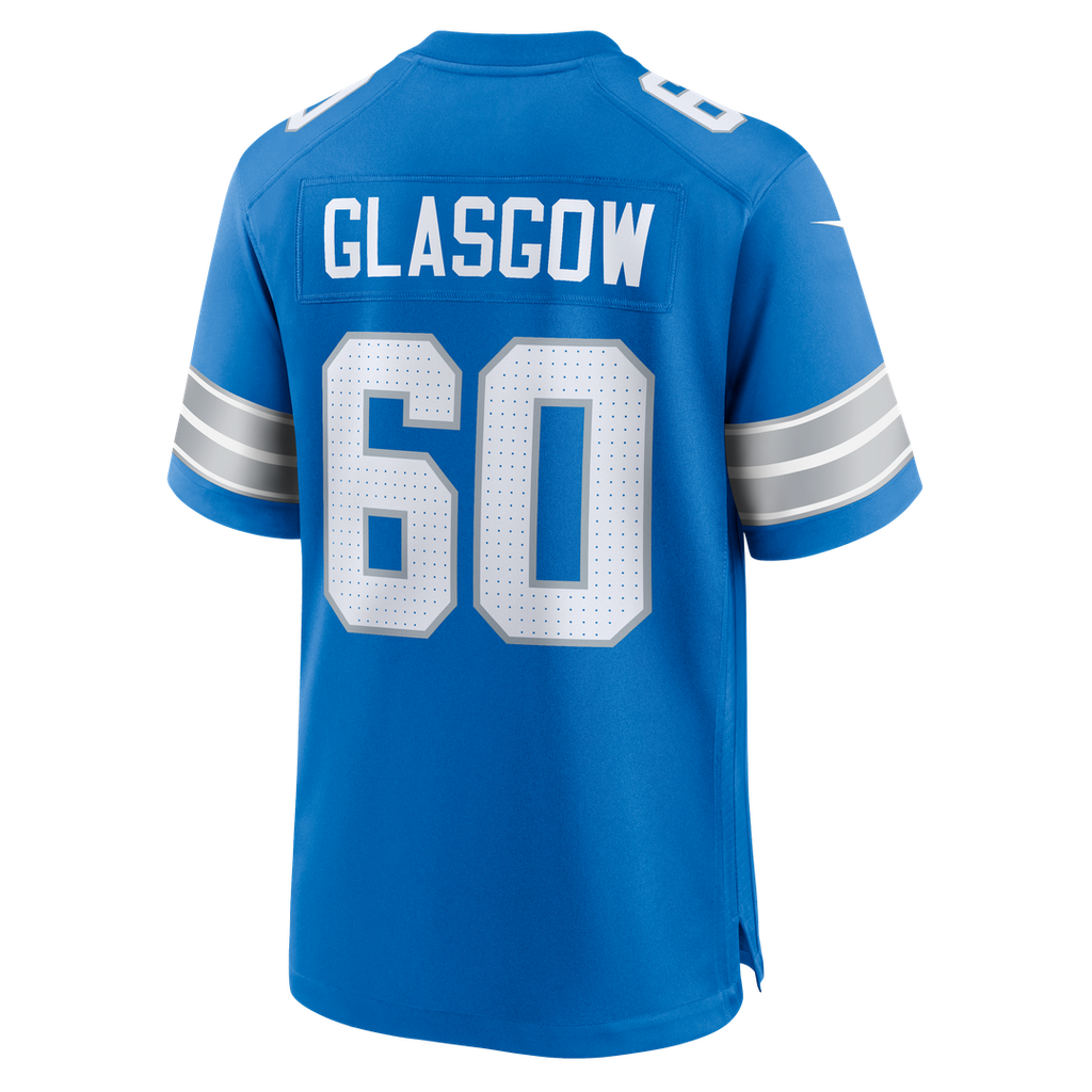 Men's Detroit Lions Graham Glasgow Nike  Blue Team Game Jersey