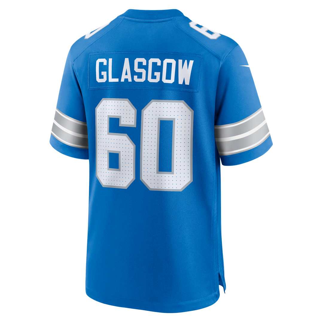Men's Detroit Lions Graham Glasgow Nike  Blue Team Game Jersey