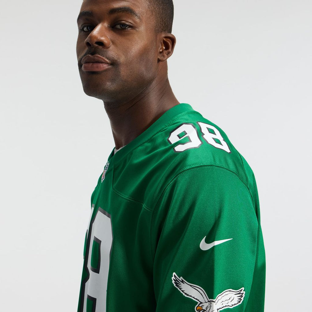 Men's Philadelphia Eagles Jalen Carter Nike White Game Jersey