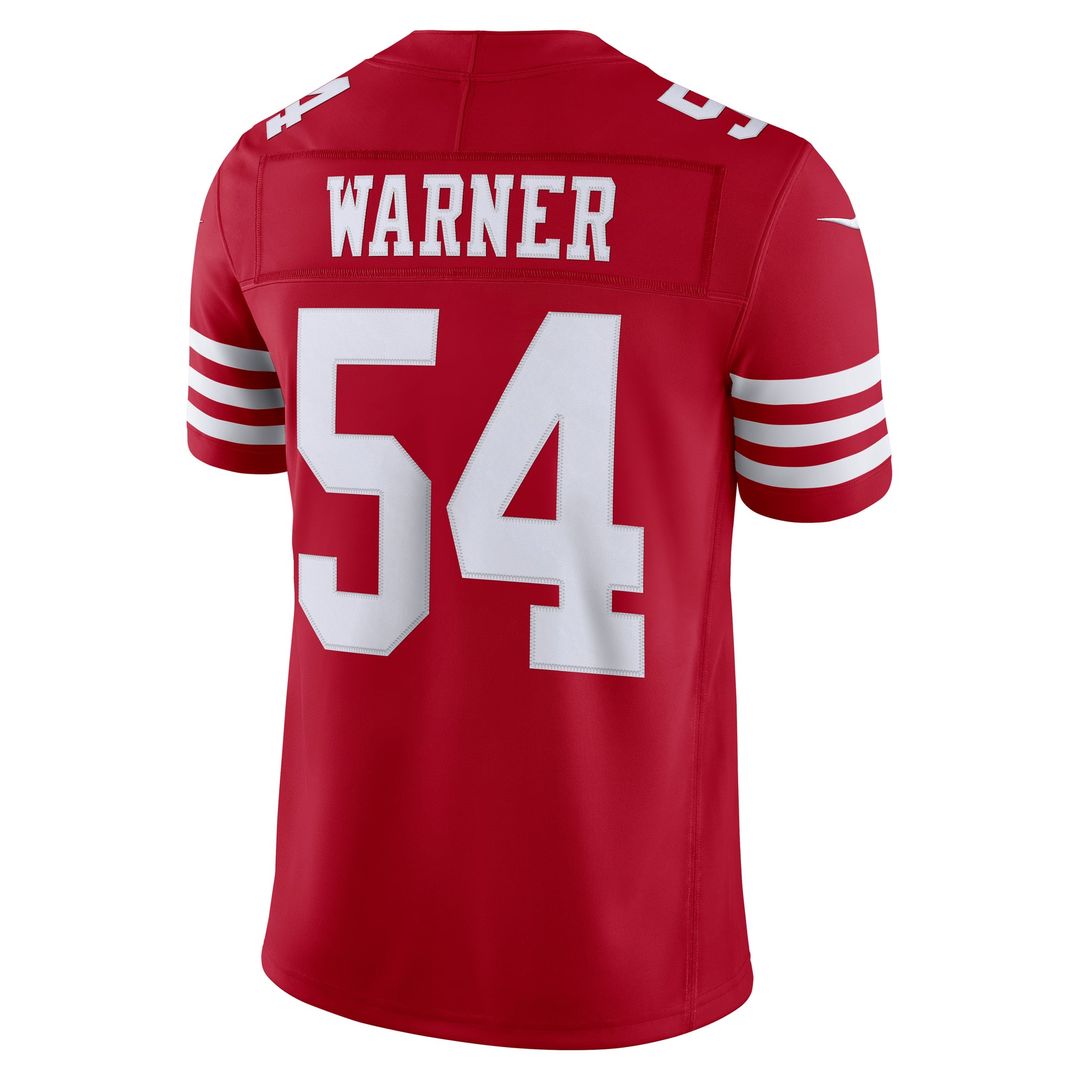 Men's San Francisco 49ers Fred Warner Nike White Alternate Vapor F.U.S.E. Stitched Limited Jersey