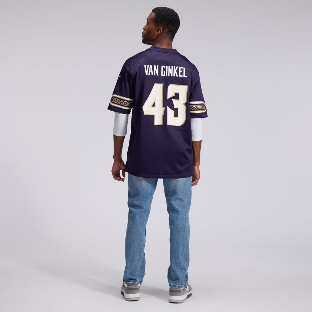 Men's Minnesota Vikings Andrew Van Ginkel Nike Purple 2026 Rivalries Collection Game Jersey