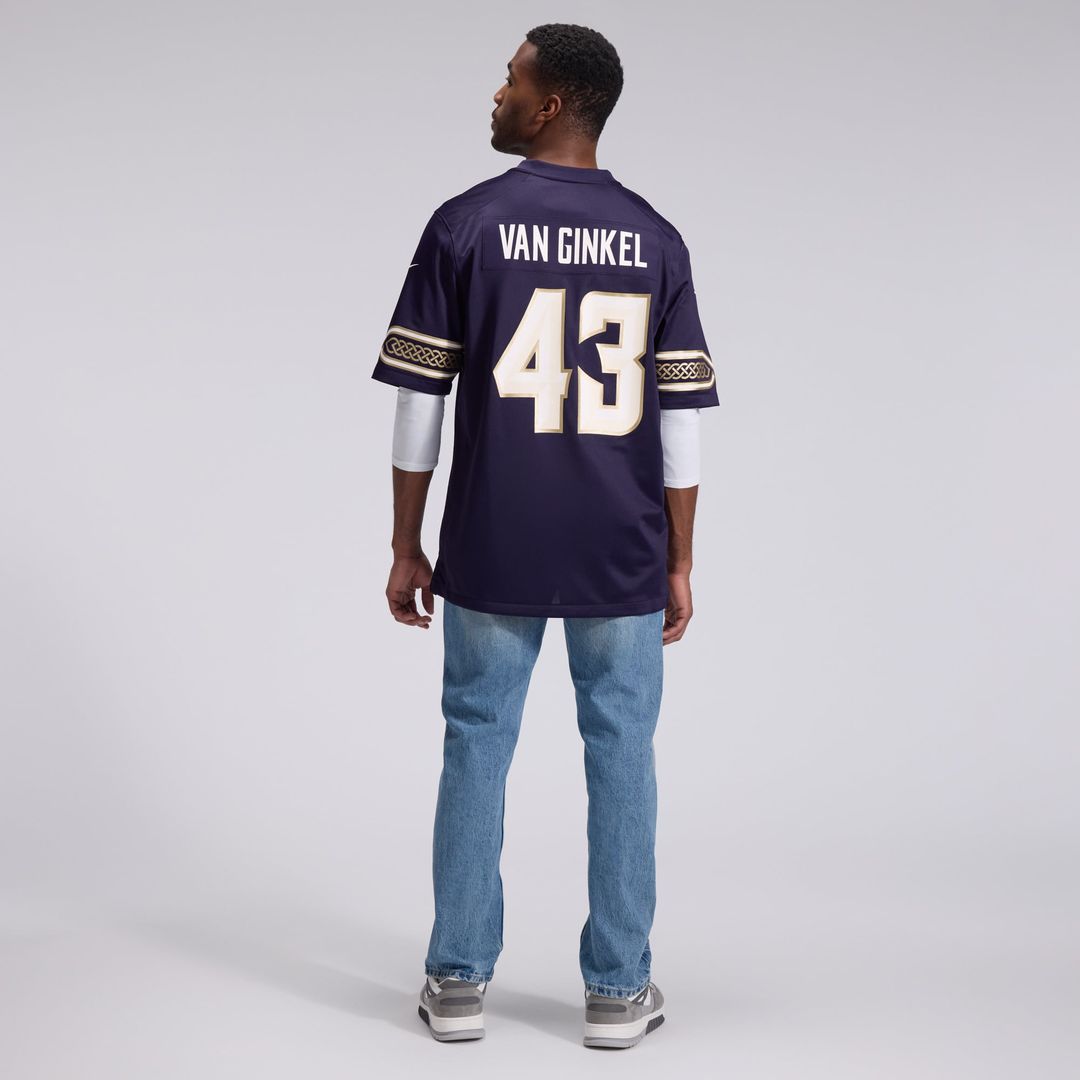 Men's Minnesota Vikings Andrew Van Ginkel Nike Purple 2026 Rivalries Collection Game Jersey