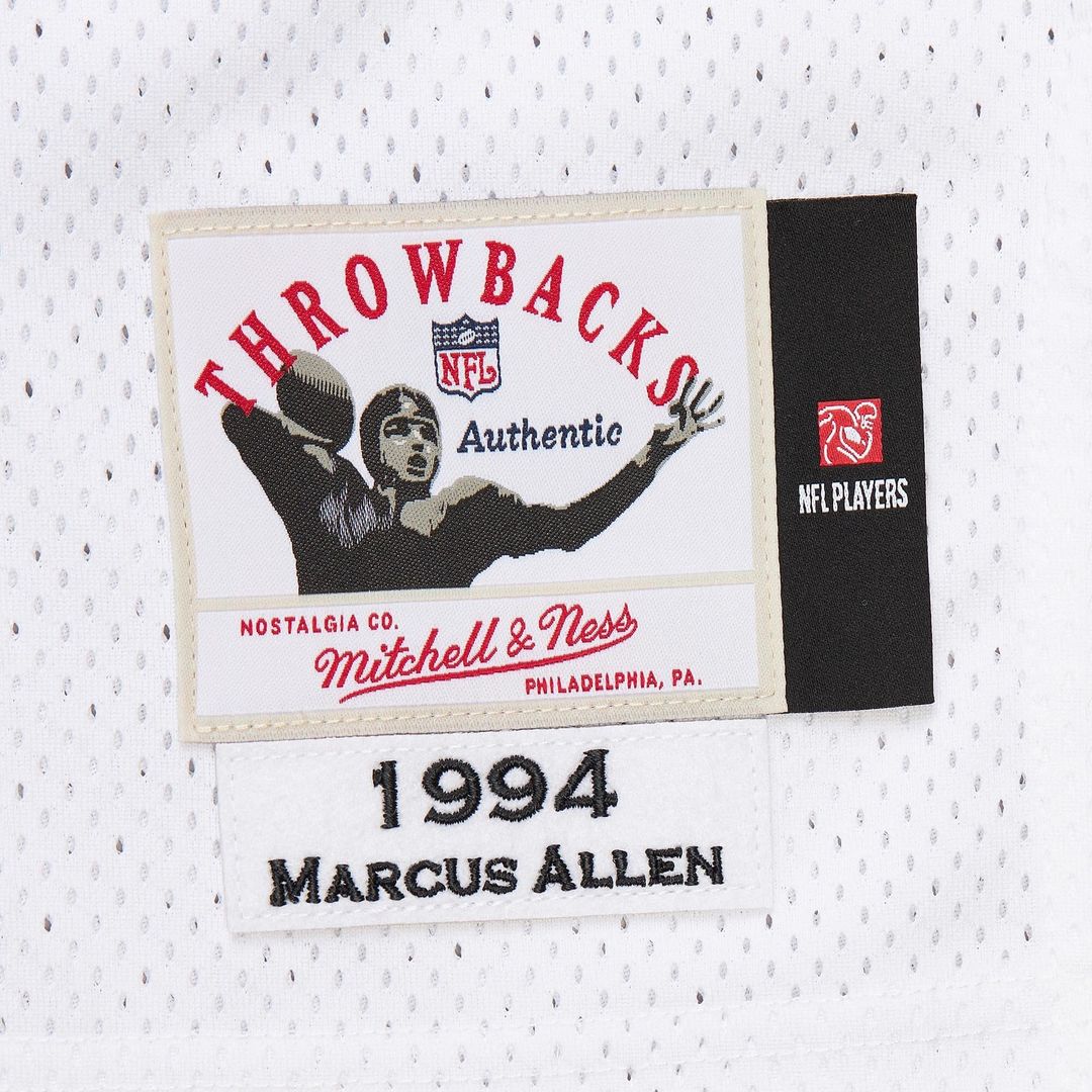 Men's Kansas City Chiefs 1994 Marcus Allen Mitchell & Ness White Authentic Throwback Retired Player Jersey