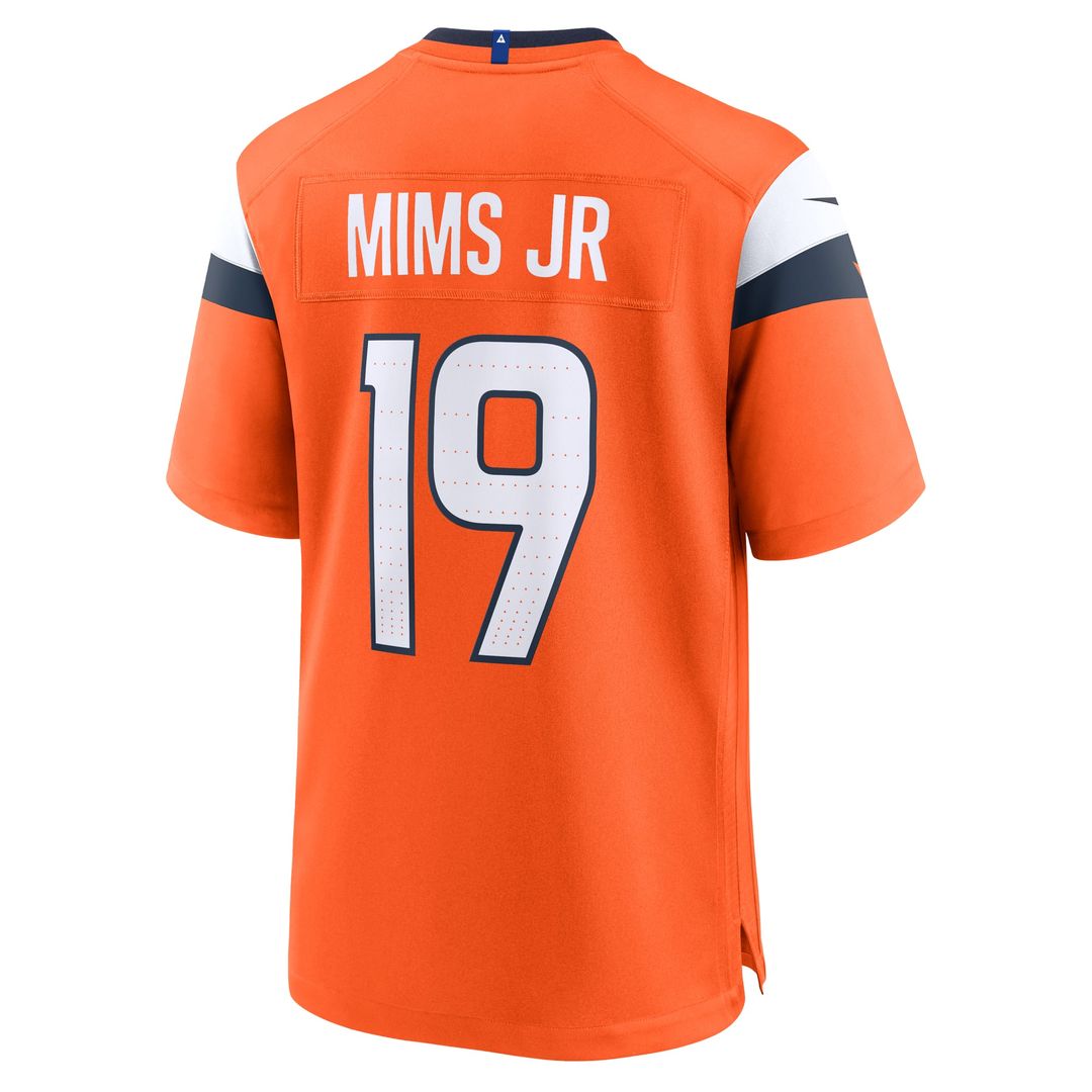 Men's Denver Broncos Marvin Mims Jr Nike  Orange Team Game Jersey