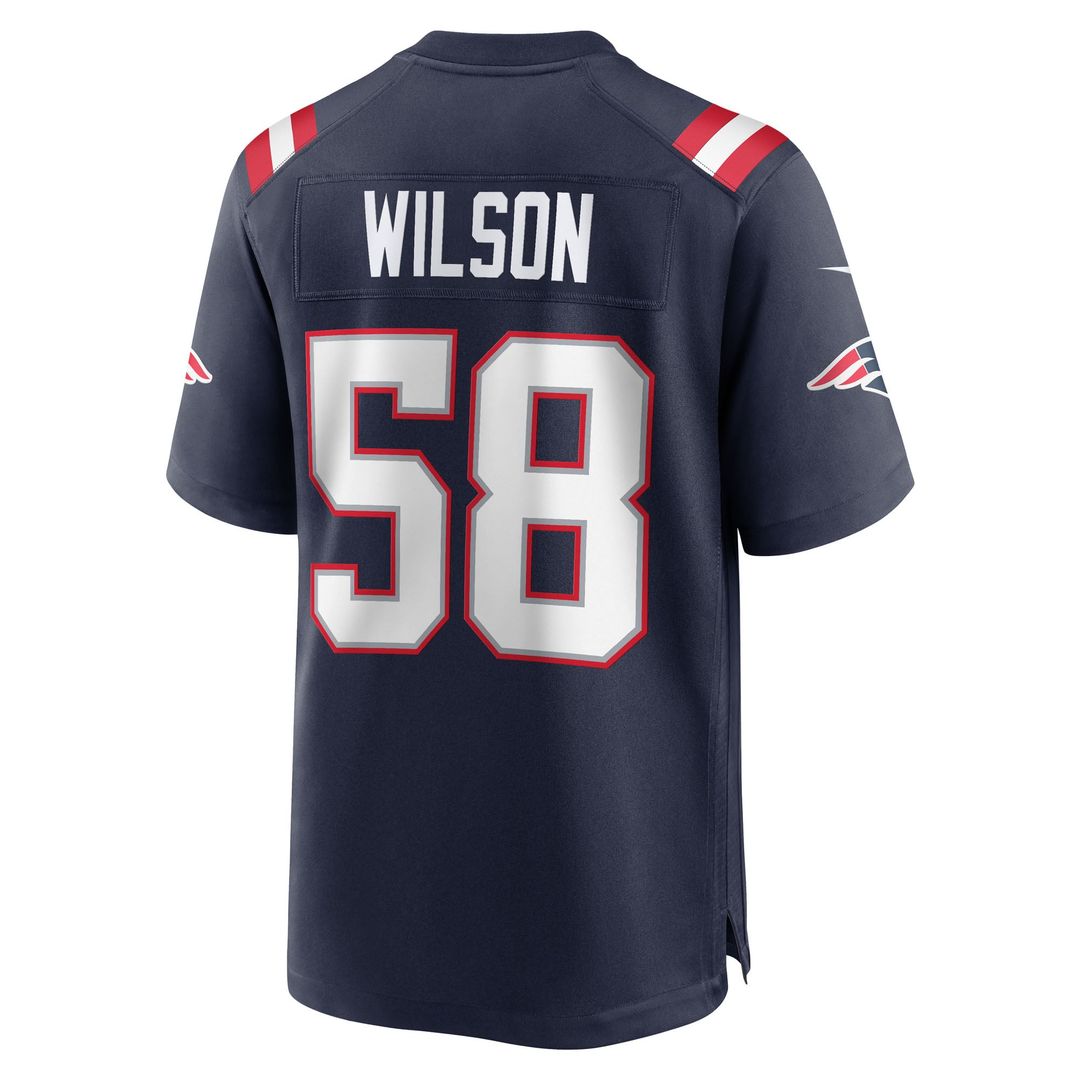 Men's New England Patriots Jared Wilson Nike  Navy Team Game Jersey