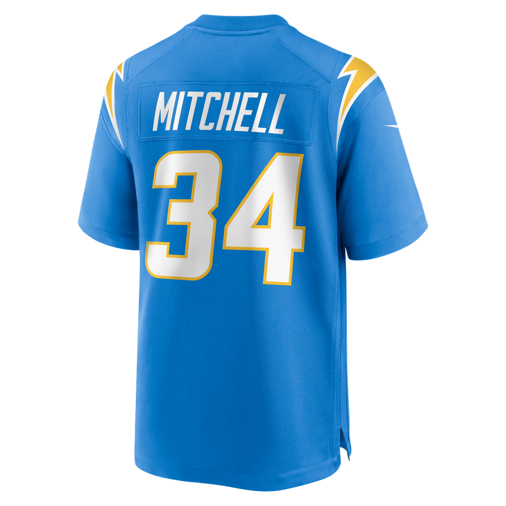 Men's Los Angeles Chargers Keaton Mitchell Nike  Powder Blue Team Game Jersey