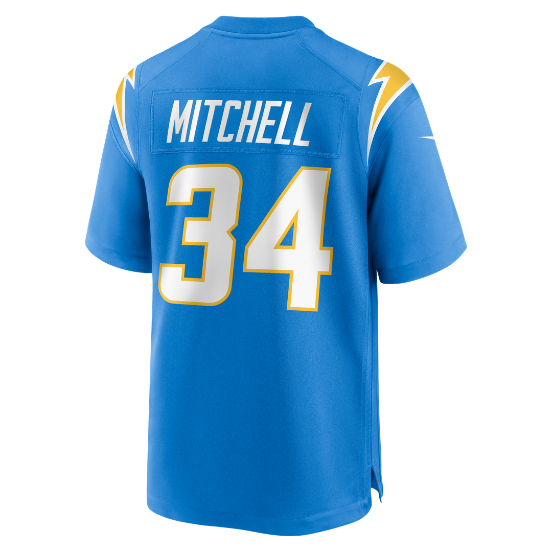 Men's Los Angeles Chargers Keaton Mitchell Nike  Powder Blue Team Game Jersey