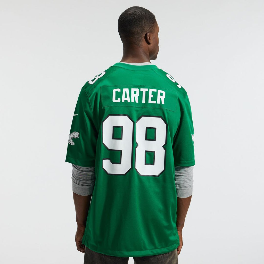 Men's Philadelphia Eagles Jalen Carter Nike  Midnight Green Team Game Jersey